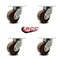 Service Caster 6'' Extra Heavy Duty High Temp Phenolic Wheel Swivel Top Plate Caster, 4PK CRAN-SCC-KP92S630-PHRHT-4 - alternate 3